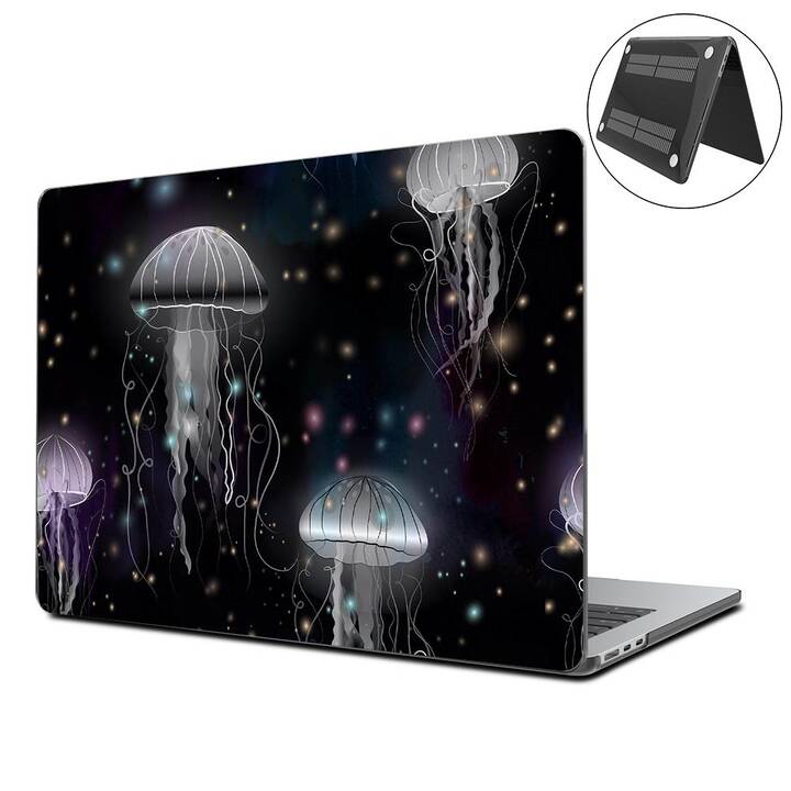 EG Coque rigide (MacBook Air 13" M2 2022, Créature de la mer, Noir)