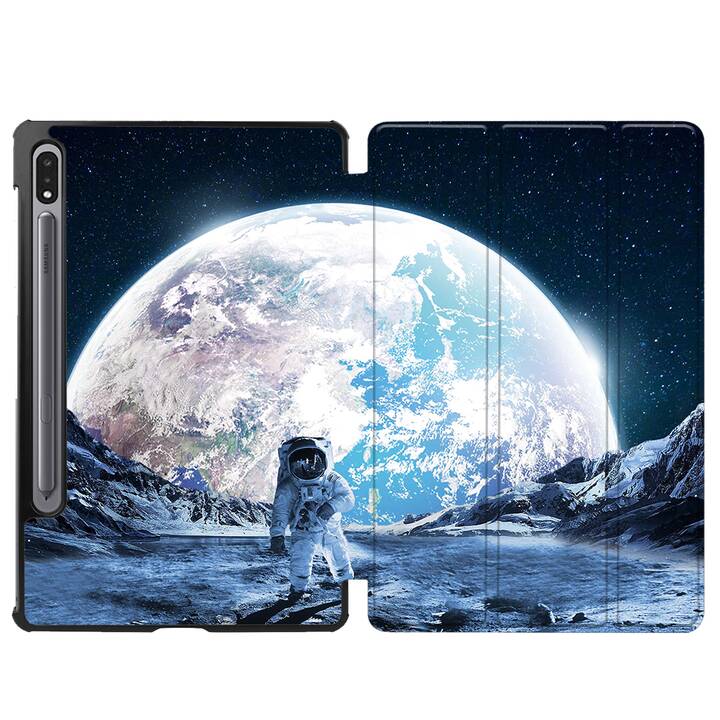 EG coque pour Samsung Galaxy Tab S8+ 12.4" (2022) - bleu - astronaute