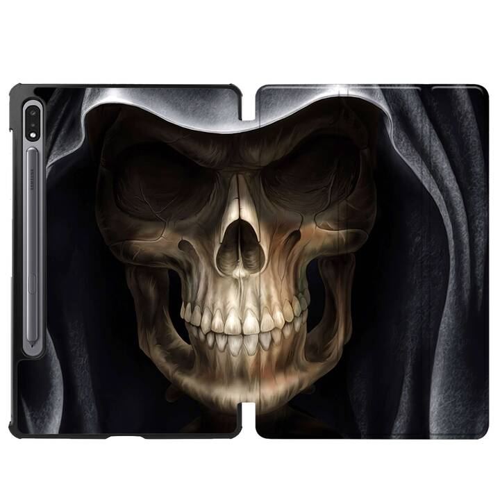 EG Hülle für Samsung Galaxy Tab S8+ 12.4" (2022) - schwarz - Totenkopf