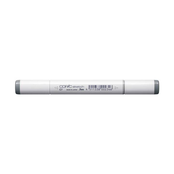 COPIC Marcatori di grafico Sketch C-7 Cool Grey No.7 (Grigio, 1 pezzo)