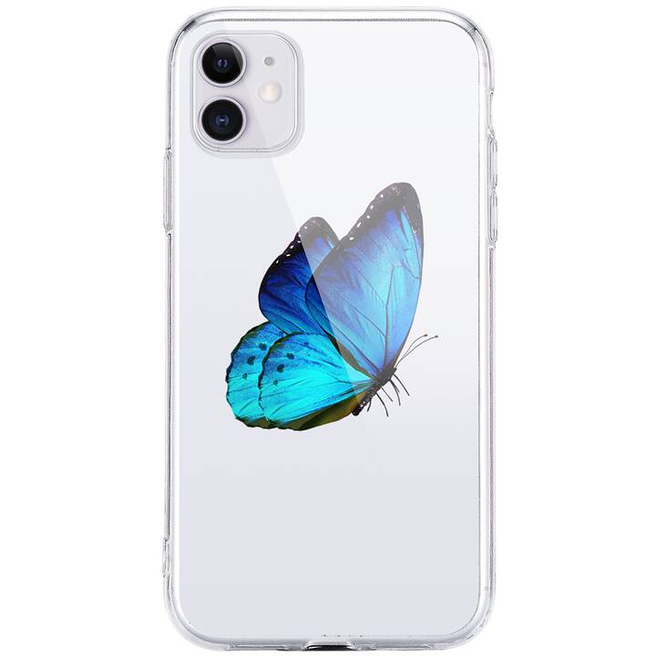 EG cover posteriore per iPhone 13 Mini 5.4" (2021) - blu - farfalla
