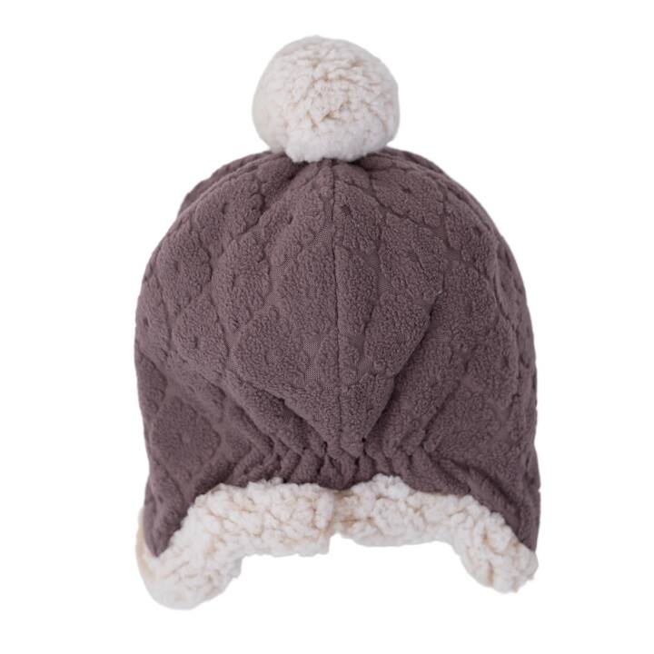 LODGER Bonnet de bébé Folklore Fleece (33-37, Mauve, Brun)