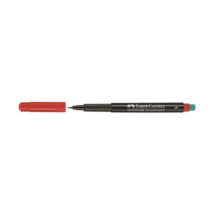 FABER-CASTELL Marqueur permanent Multimark S (Rouge, 1 pièce)