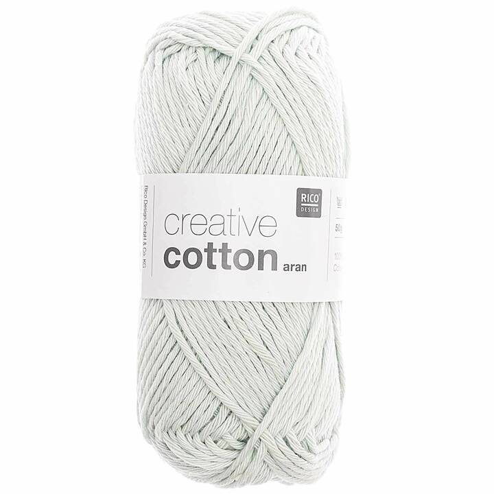 RICO DESIGN Lana Creative Cotton Aran (50 g, Grigio, Blu)