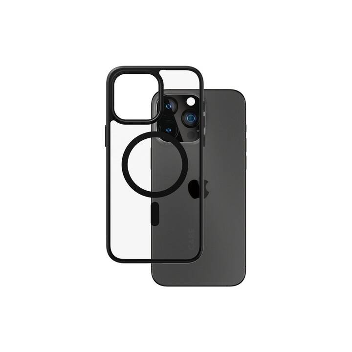 CARE Backcover MagSafe Flagship (iPhone 15 Pro Max, Transparent, Noir)