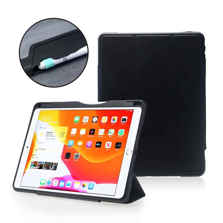 DEQSTER Rugged Case Custodie (10.2", iPad Gen. 9 2021, iPad Gen. 8 2020, iPad Gen. 7 2019, Nero)