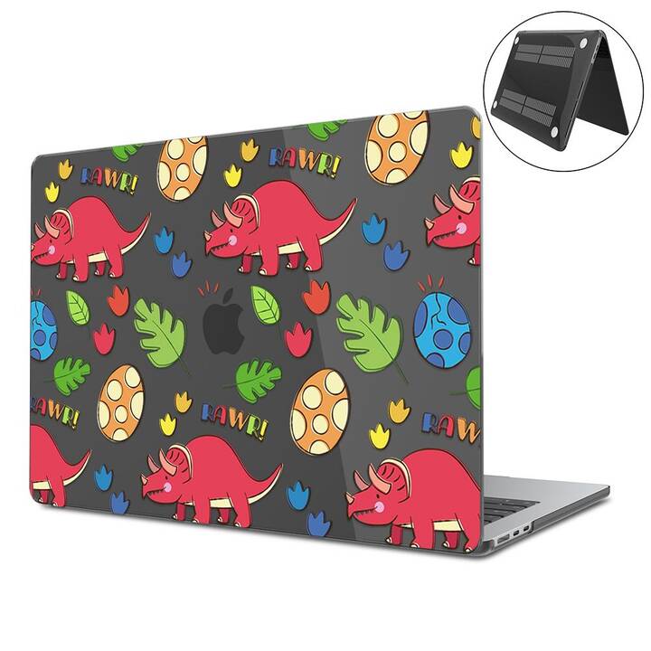 EG Hardcase (Macbook Air 15" M2 2023, Dinosaurier, Transparent)