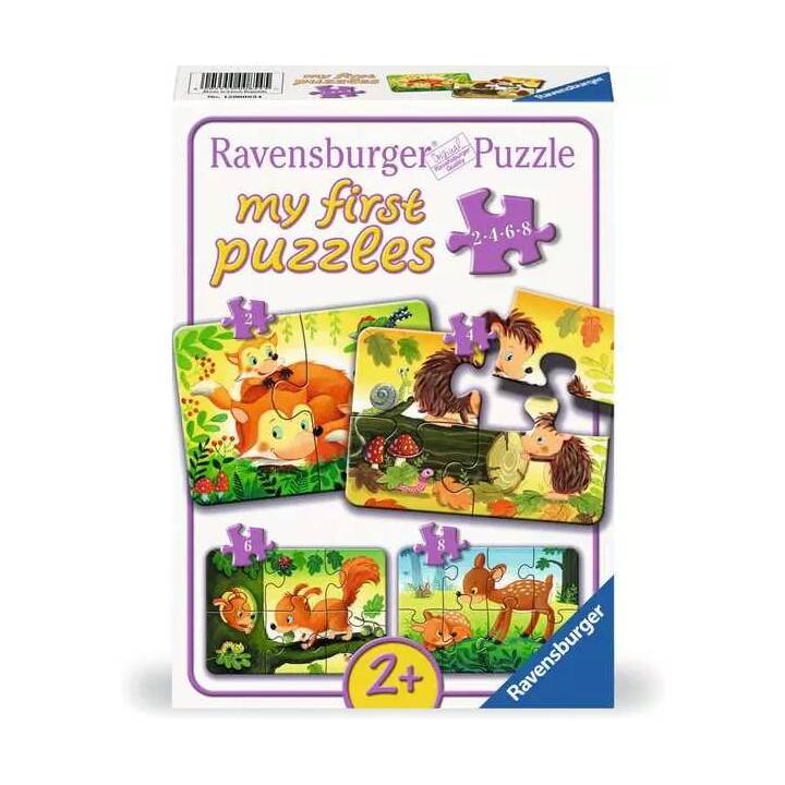 RAVENSBURGER Animaux Puzzle (4 x 4 pièce, 2 pièce, 6 pièce, 8 pièce)