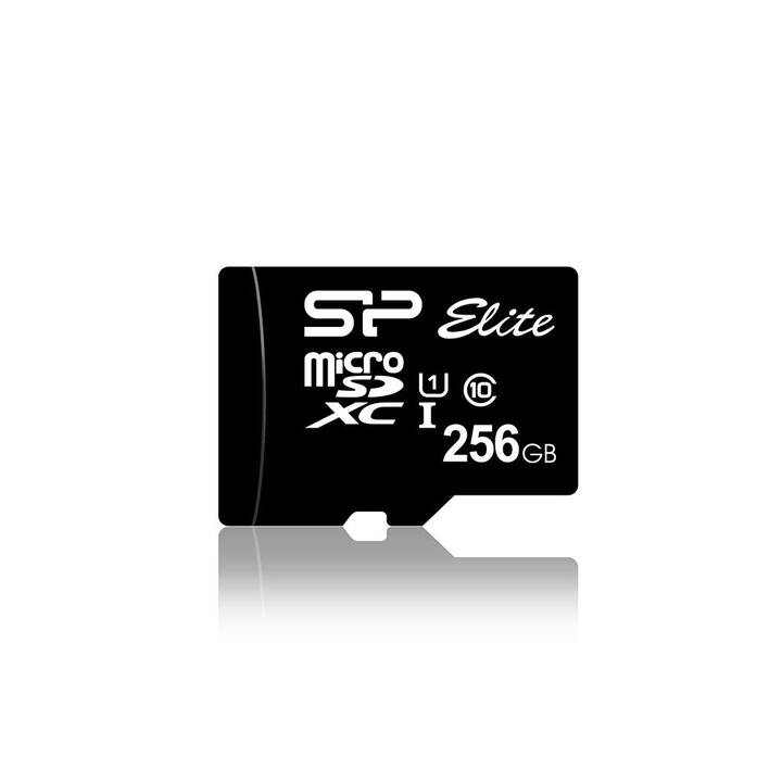 SILICON POWER MicroSDXC Power Elite (Class 10, 256 Go, 85 Mo/s)