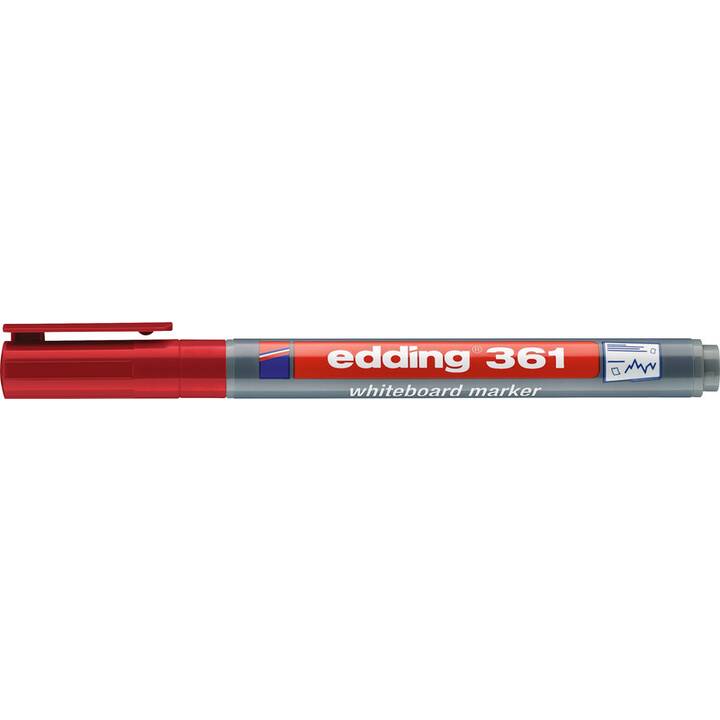 EDDING Marqueur pour tableaux blancs 361 (Rouge, 1 pièce)