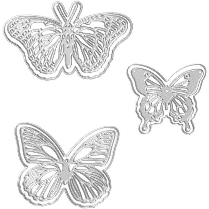 CREATIV COMPANY Stanzschablone (Schmetterling, 3 Stück)