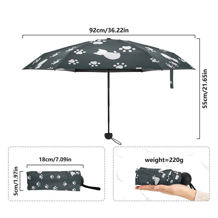 EG Parapluie de poche Paw Chat (92 cm)