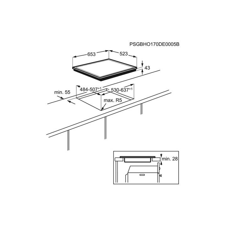 ELECTROLUX Piano di cottura / Piastra GK65PF (Inserire)