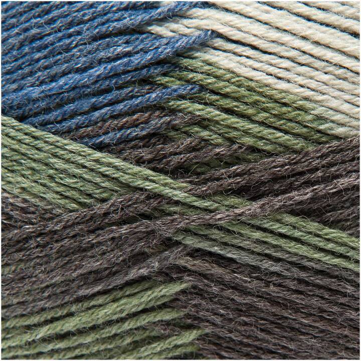 RICO DESIGN Wolle (100 g, Olivgrün, Grün, Mehrfarbig)