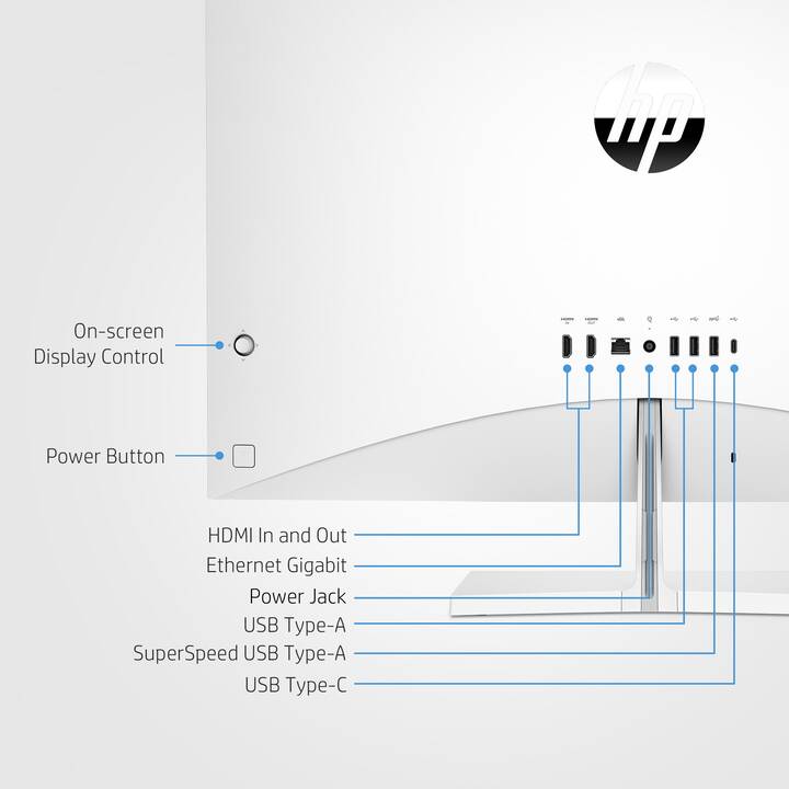 HP Pavilion 27-ca2737nz (27", Intel Core i7 13700T, 16 GB, 1000 GB SSD, 2000 GB HDD, Intel UHD Graphics 770)