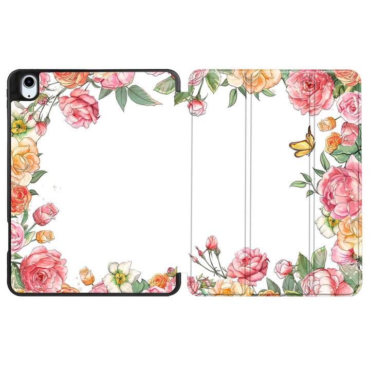 EG coque pour iPad Air 10.9" (2022) 5e génération - rose - fleurs