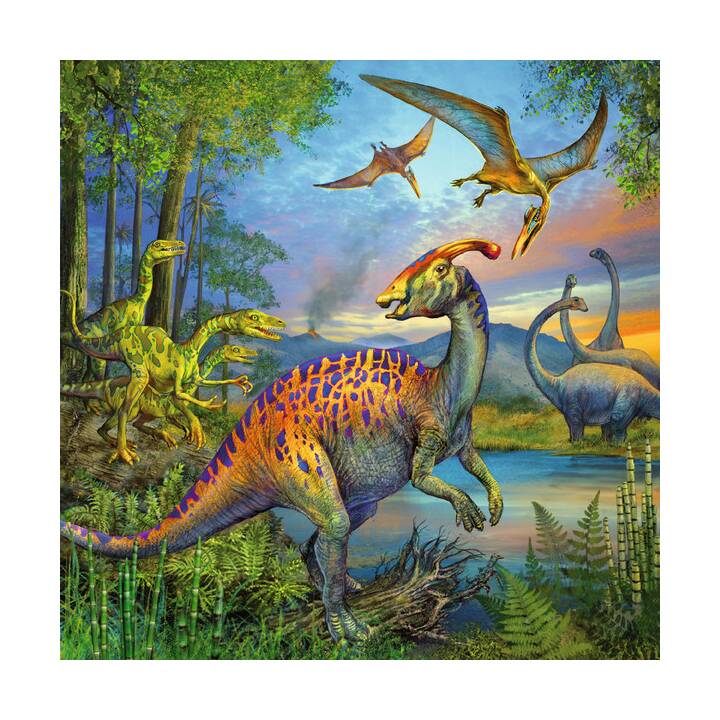 RAVENSBURGER Dinosaurier Dinosaur Puzzle (3 x 49 x)