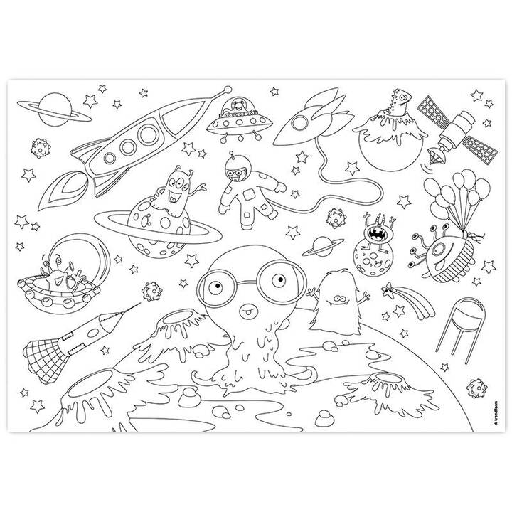 TRENDFORM Set de table Color me (Animal, Serrure, Ferme, Créature de la mer, 12 pièce)