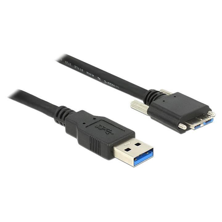 DELOCK Câble USB 3.0 A - MicroB vissable 2 m