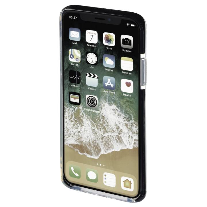 HAMA Backcover Protector (iPhone XR, Transparent, Schwarz)