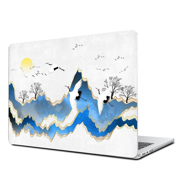 EG Coque rigide (MacBook Air 13" M3 2024, Oiseaux, Blanc)