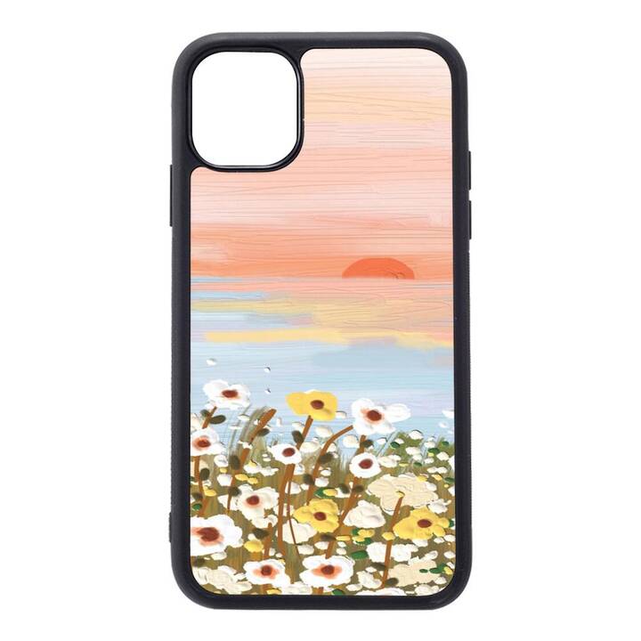 EG Backcover (iPhone 14 Pro, Blumen, Orange)