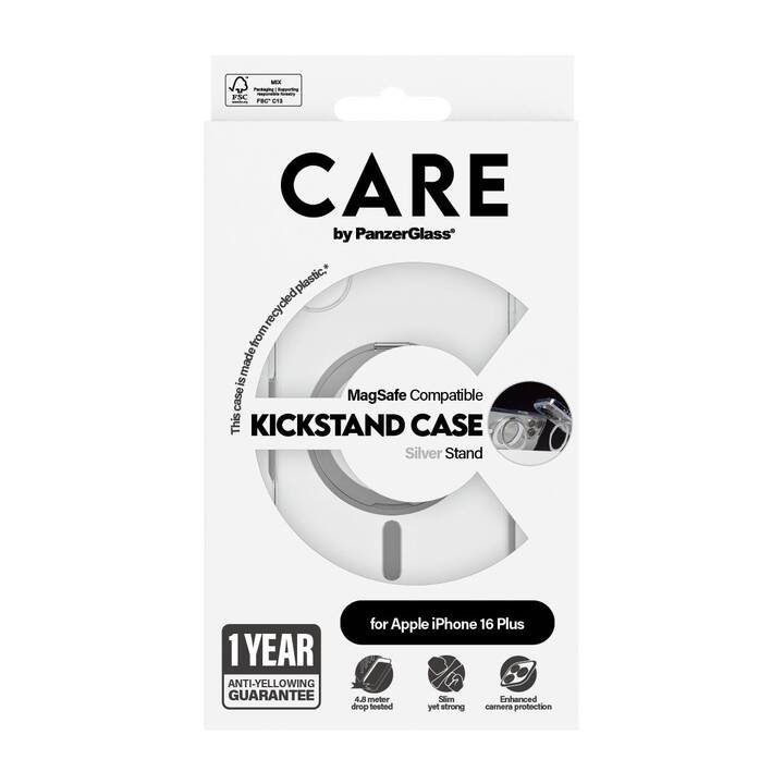 CARE Backcover (iPhone 16 Plus, Sans motif, Transparent)