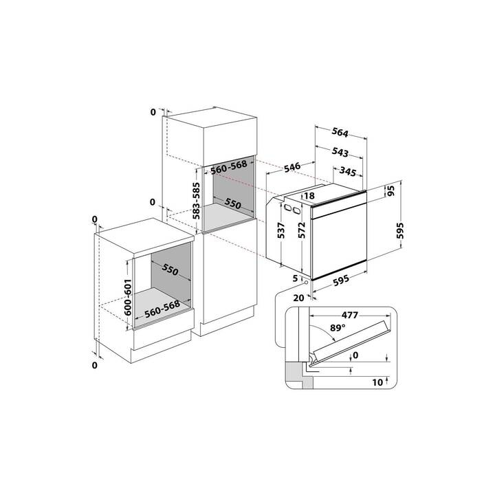 BAUKNECHT Four BIK9 PP8TS2 PT (Encastrable, EU-Norme 60 cm, 73 l)