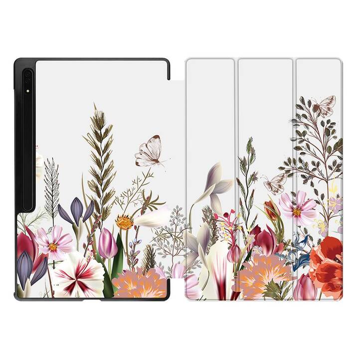 EG Housse (11", Galaxy Tab S9, Fleurs, Orange)