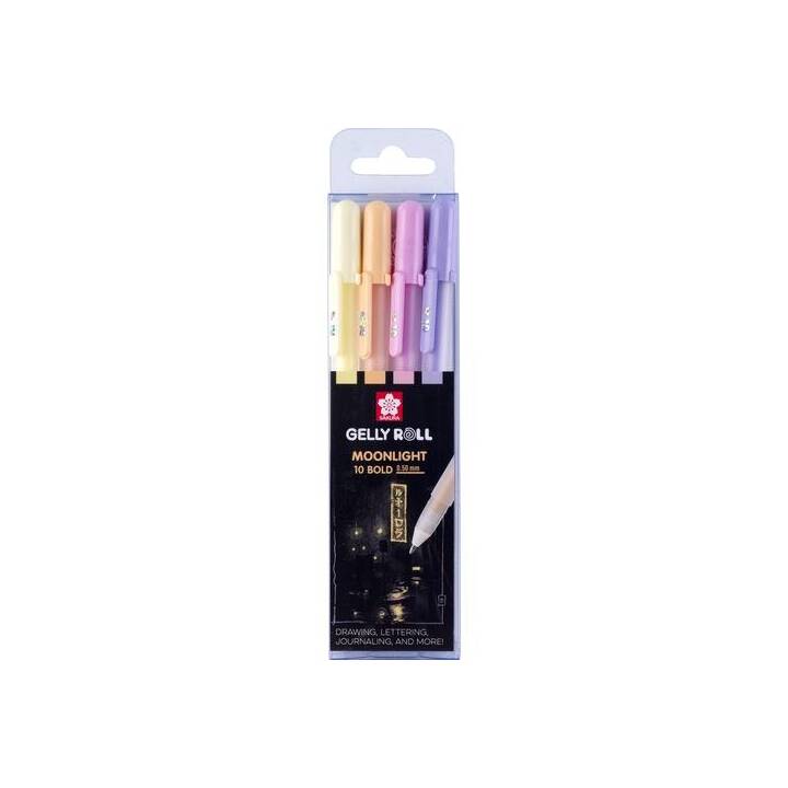 SAKURA Gelly Roll Crayon gel (Jaune, Orange pastel, Lavande, Pink, 4 pièce)