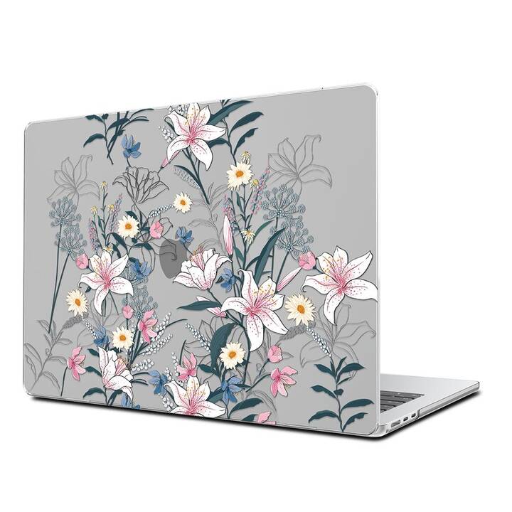 EG Coque rigide (Macbook Air 15" M3 2024, Fleurs, Rose)