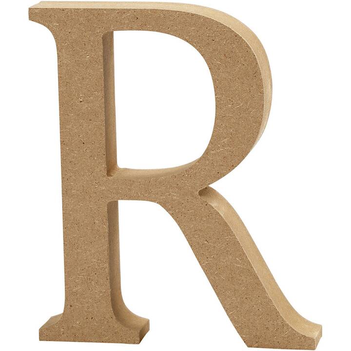 CREATIV COMPANY Articoli di legno Lettera R (1 pezzo)