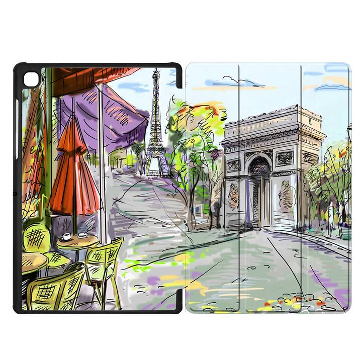 EG coque pour Samsung Galaxy Tab A7 Lite 8.7" (2021) - bleu - peinture paris