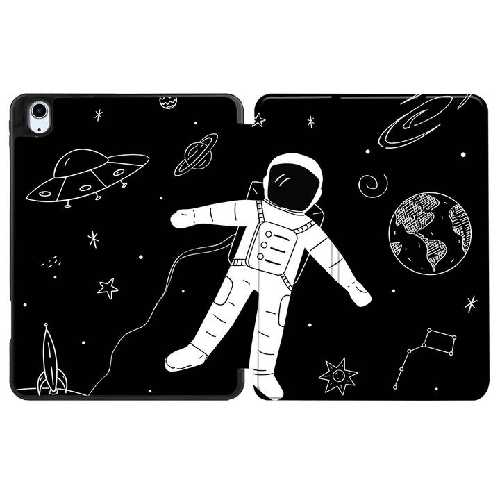 EG Hülle für iPad Air 10.9" (2022) 5. Generation - Schwarz - Astronaut