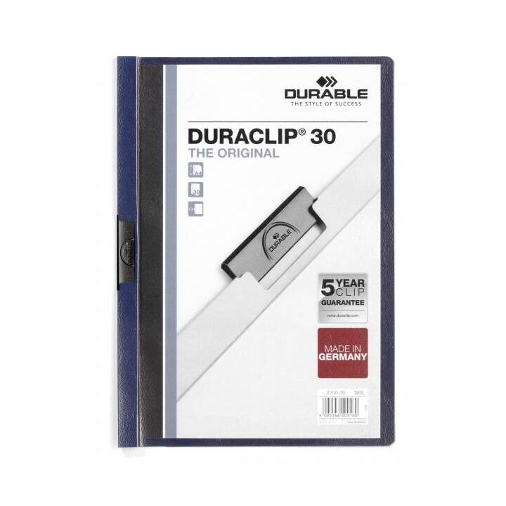 DURABLE Klemmhefter Duraclip (Dunkelblau, A4, 1 Stück)