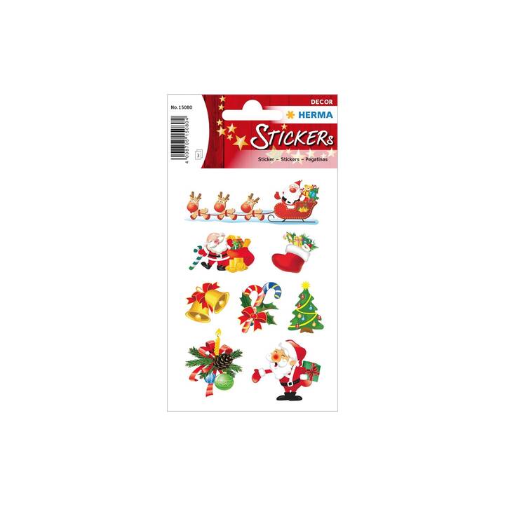 HERMA Sticker Santa Claus (Weihnachtsmann, 24 Stück)