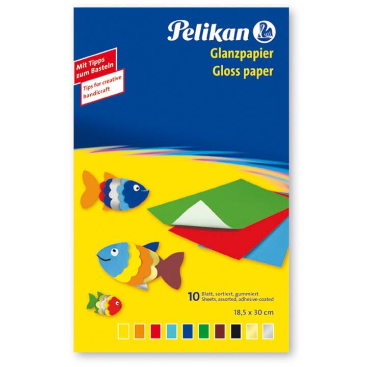 PELIKAN Glanzpapier (Mehrfarbig, 10 Stück)