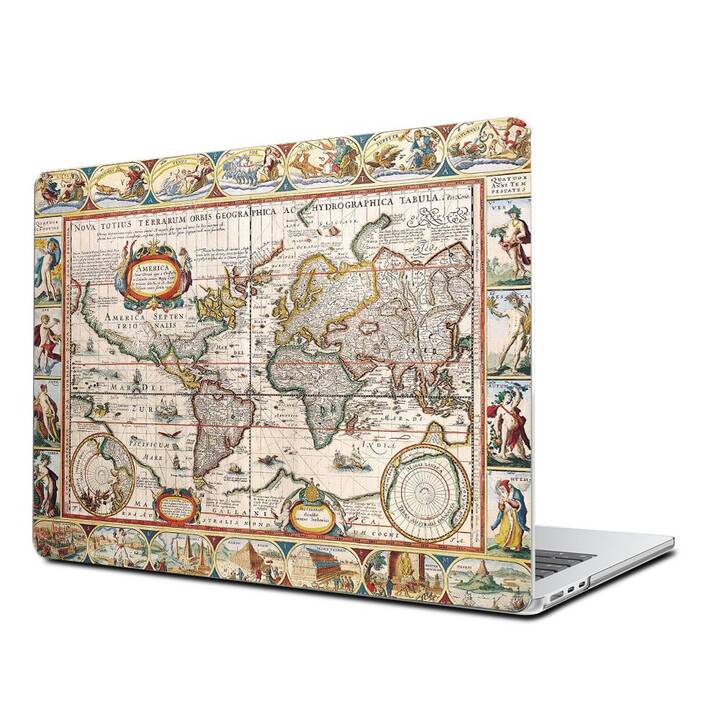 EG Hardcase (Macbook Air 15" M2 2023, Carta geografica, Marrone)