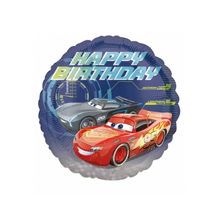 CARS Folienballon Happy Birthday (43 cm, 5 Stück)