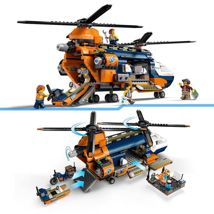 LEGO City L’hélicoptère de l’explorateur de la jungle au camp de base (60437)