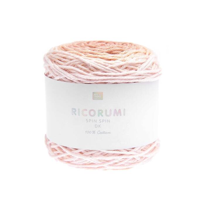 RICO DESIGN Wolle Spin Spin (50 g, Weiss, Rosa)