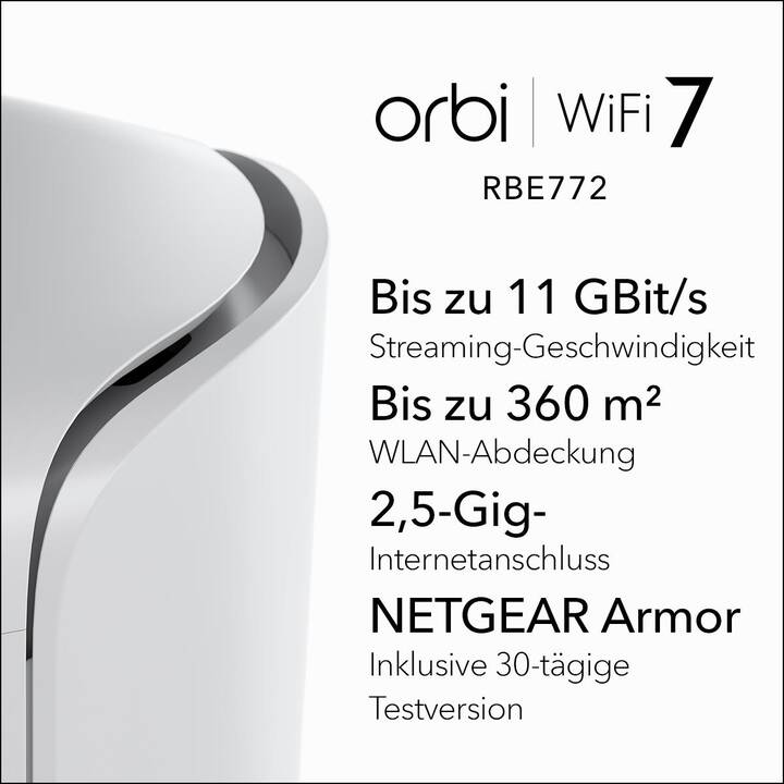 NETGEAR Orbi RBE772 WiFi 7 WLAN-Mesh System