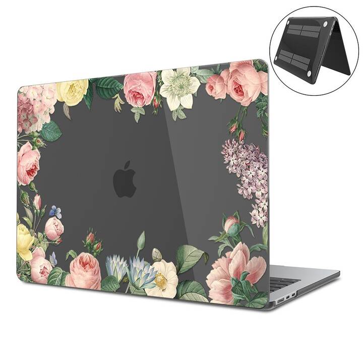 EG Coque rigide (MacBook Air 13" M3 2024, Fleurs, Transparent)