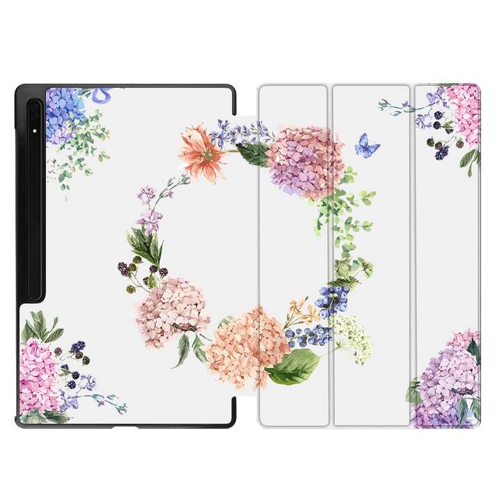 EG Housse (11", Galaxy Tab S9, Fleurs, Multicolore)