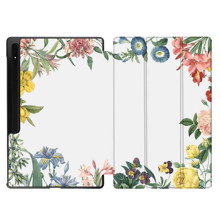 EG Housse (11", Galaxy Tab S9, Fleurs, Multicolore)