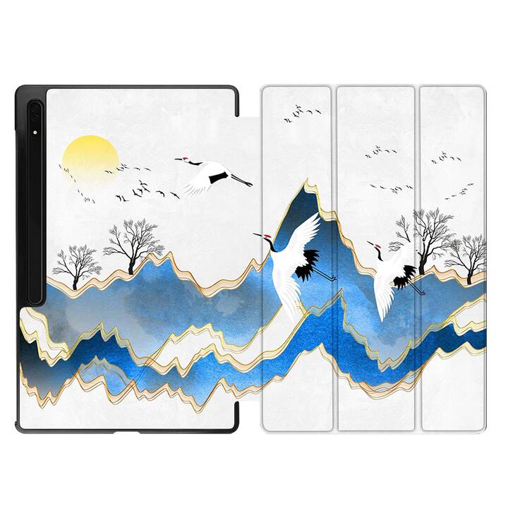 EG Hülle für Samsung Galaxy Tab S8 Ultra 14.6" (2022) - Blau - Japanisch