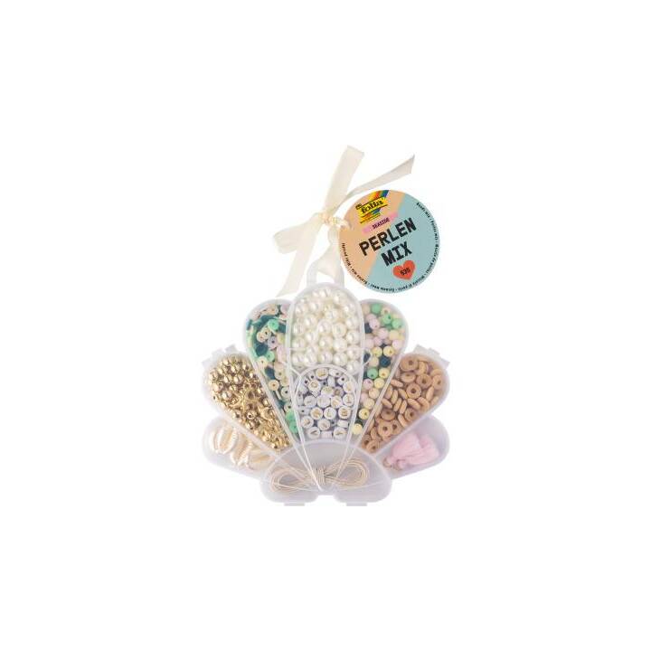 FOLIA Perlen (535 Stück, Kunststoff, Mehrfarbig)
