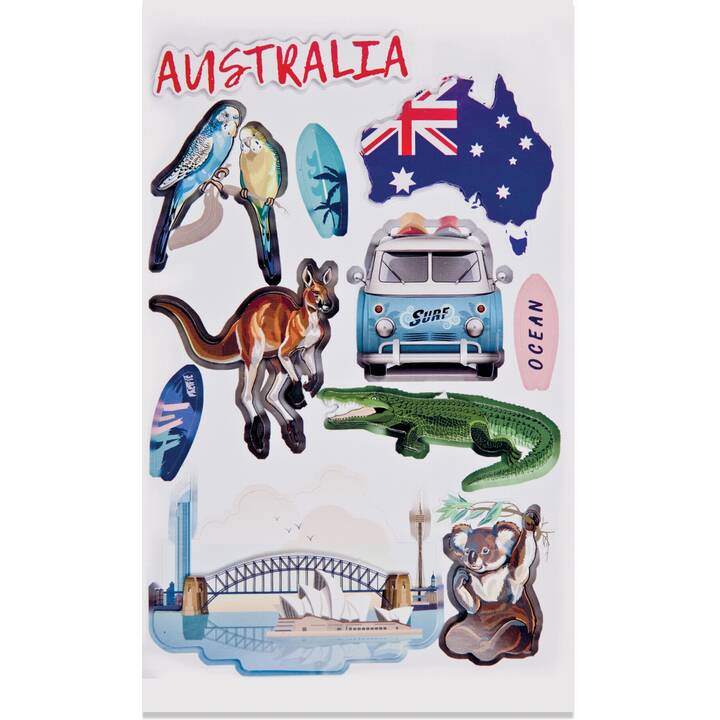 HOBBYFUN Sticker Australien (Mehrfarbig)