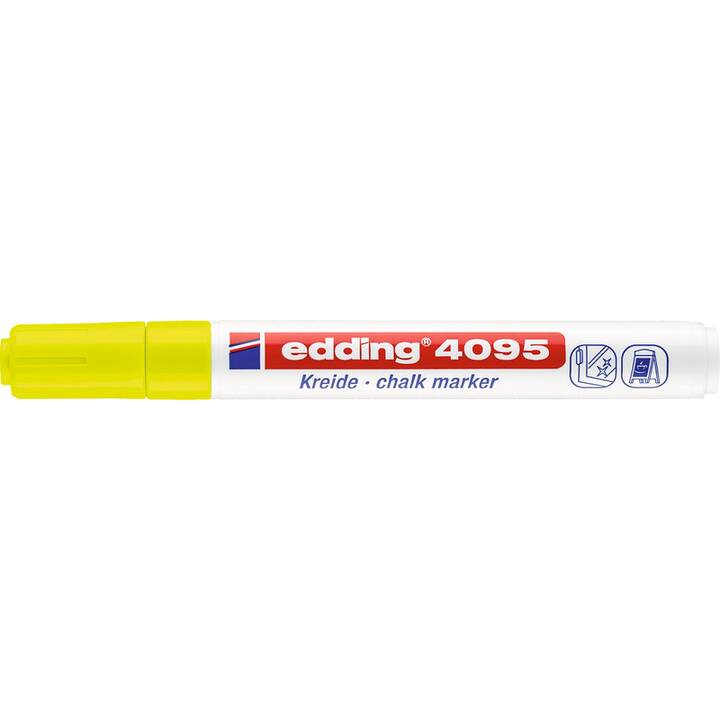 EDDING Kreidemarker 4095 (Gelb, 1 Stück)