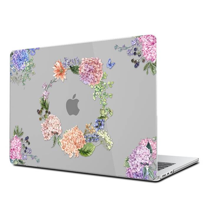 EG Hardcase (Macbook Air 15" M2 2023, Blumen, Rosa)